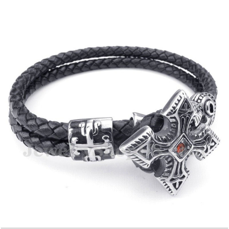 Pulseira Masculina De Couro De Titânio Pulseira Masculina De Couro De Titânio