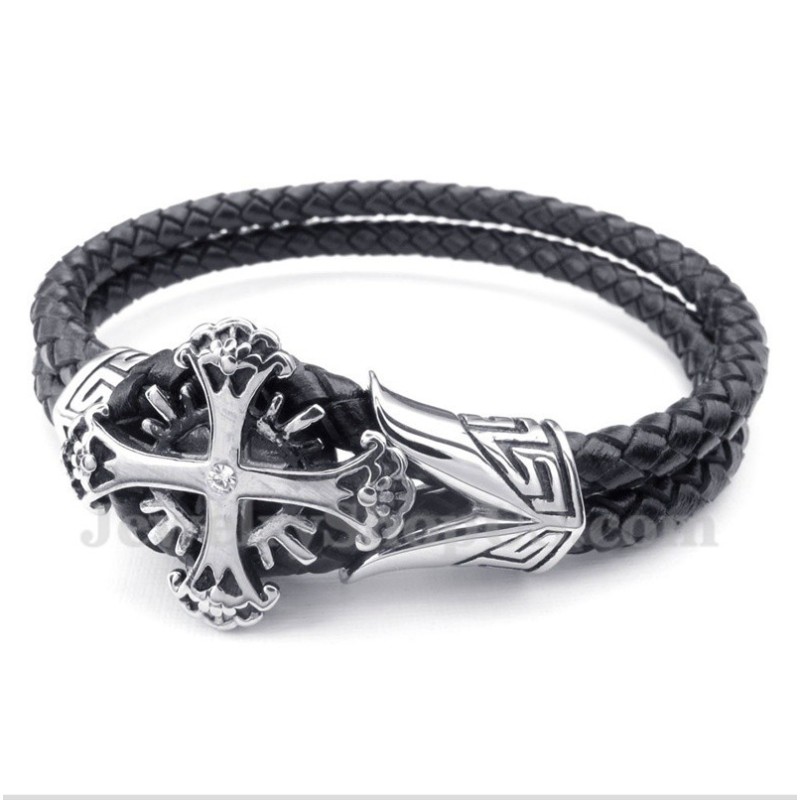 Pulseira Masculina De Couro De Titânio Pulseira Masculina De Couro De Titânio