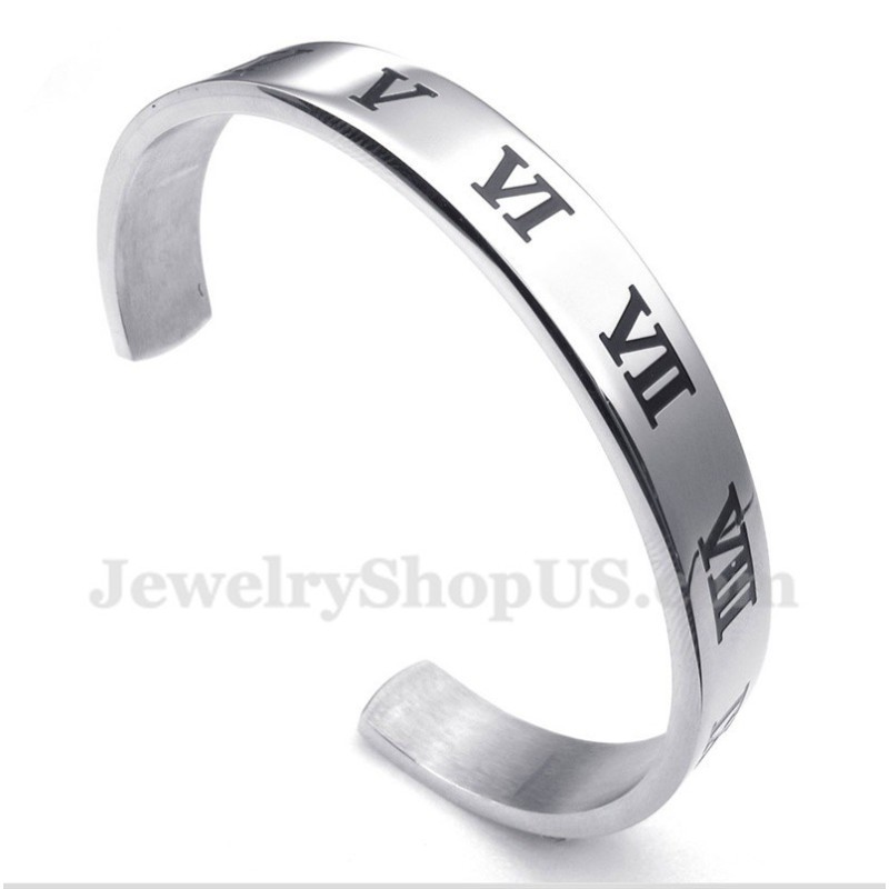 Pulseira Masculina De Titânio Com Algarismos Romanos Pulseira Masculina De Titânio Com Algarismos Romanos
