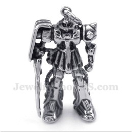 Pingente De Robô De Titânio Masculino Com Corrente Grátis