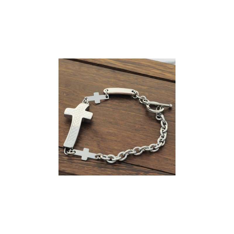 Pulseiras Masculinas De Titânio Com Cruz Pulseiras Masculinas De Titânio Com Cruz