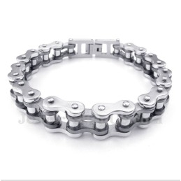 Pulseira De Corrente De Bicicleta Preta De Titânio Masculina