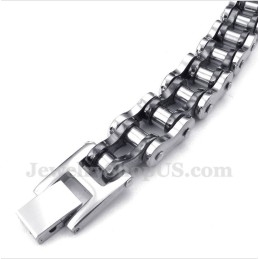 Pulseira De Corrente De Bicicleta Preta De Titânio Masculina