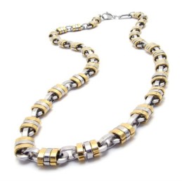 Colar De Titânio Dourado De 22 Polegadas