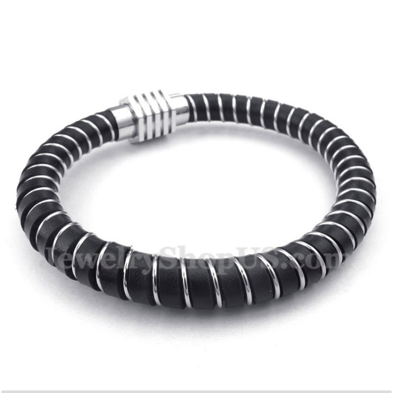 Pulseira De Couro Com Cabo Masculino