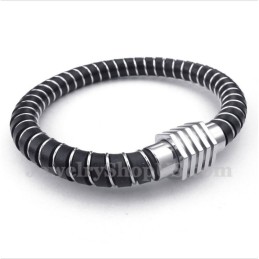 Pulseira De Couro Com Cabo Masculino