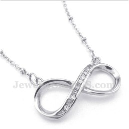 Colar Masculino Com Símbolo Do Infinito Em Titânio E Diamante