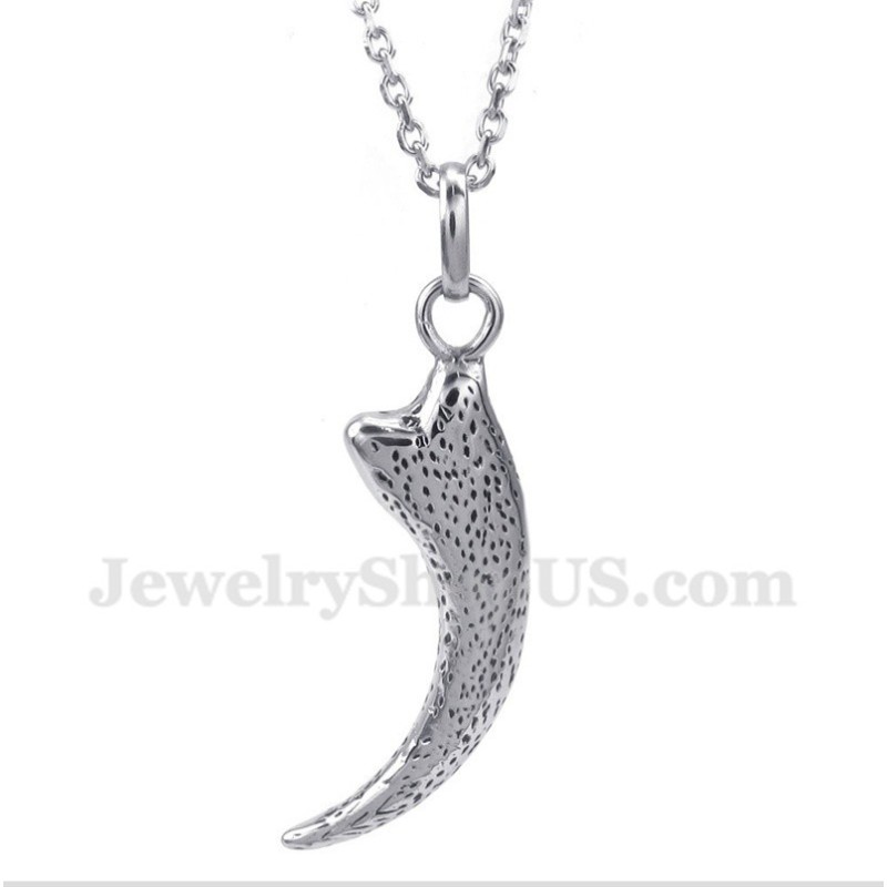Pingente De Presa De Lobo Em Titânio Masculino Com Corrente Grátis Pingente De Presa De Lobo Em Titânio Masculino Com Corrente Grátis