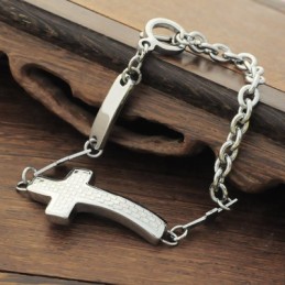 Pulseiras Masculinas De Titânio Com Cruz