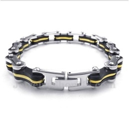 Pulseira De Borracha Com Corrente De Bicicleta De Titânio Masculina