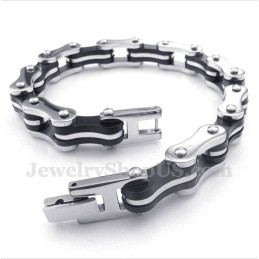 Pulseira De Borracha Com Corrente De Bicicleta De Titânio Masculina