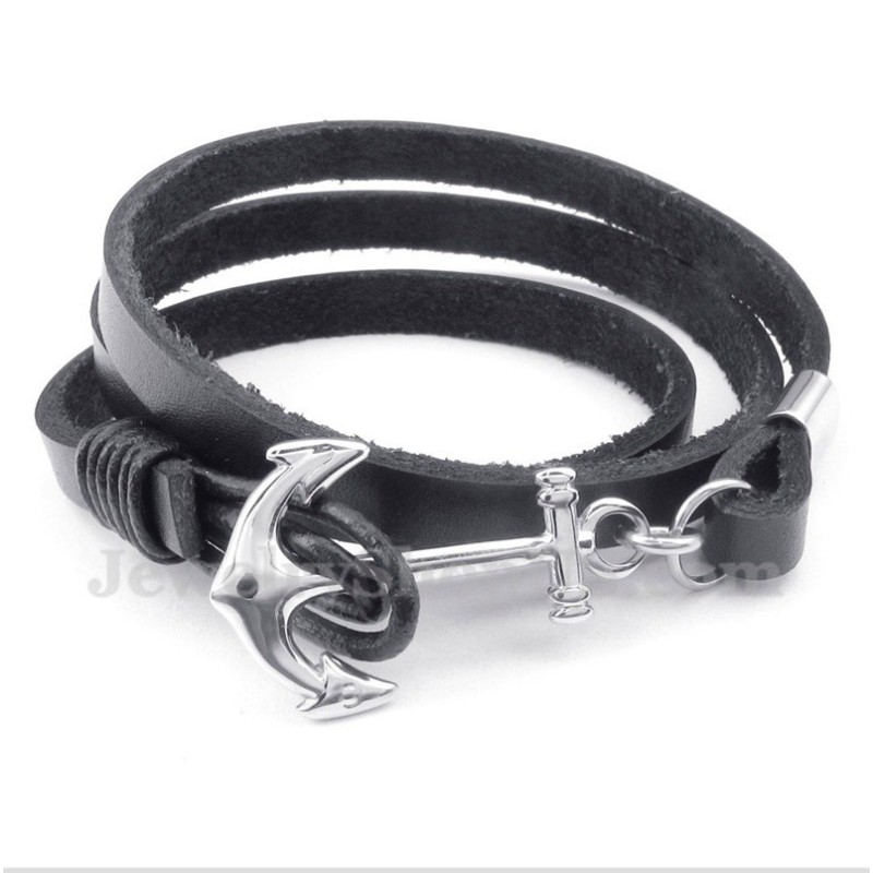 Pulseira Masculina De Couro De Titânio Pulseira Masculina De Couro De Titânio