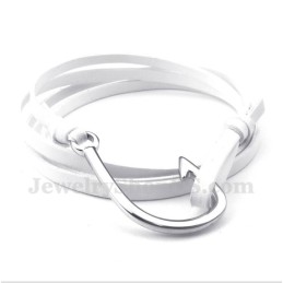 Pulseira Masculina De Couro De Titânio