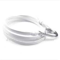 Pulseira Masculina De Couro De Titânio