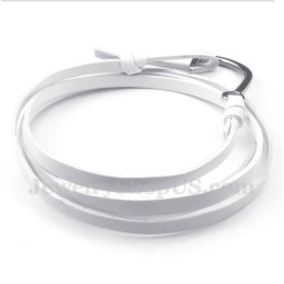 Pulseira Masculina De Couro De Titânio