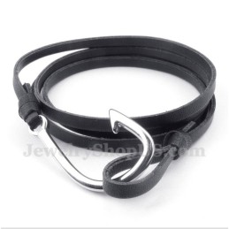 Pulseira Masculina De Couro De Titânio
