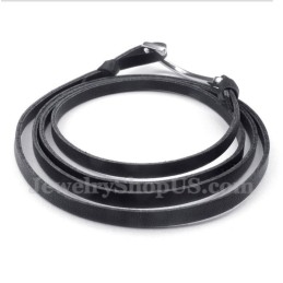 Pulseira Masculina De Couro De Titânio