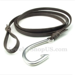 Pulseira Masculina De Couro De Titânio