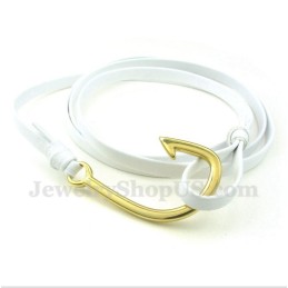 Pulseira Masculina De Couro De Titânio