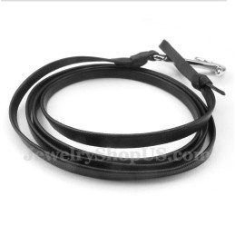 Pulseira Masculina De Couro E Titânio