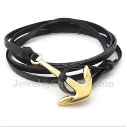 Pulseira Masculina De Couro De Titânio