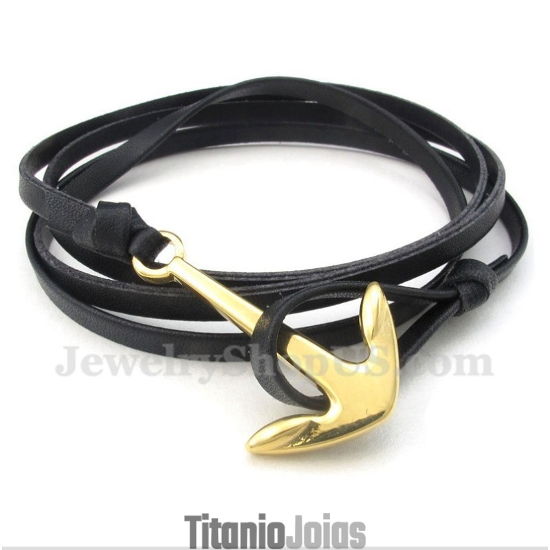 Pulseira Masculina De Couro De Titânio Pulseira Masculina De Couro De Titânio