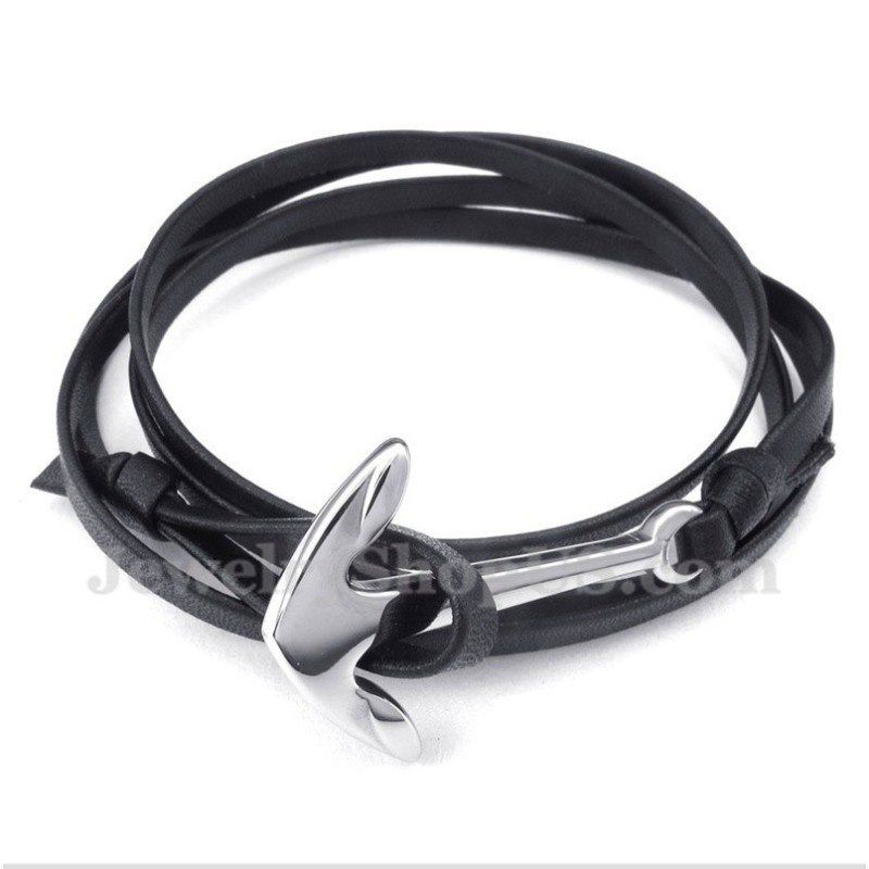 Pulseira Masculina De Couro De Titânio Pulseira Masculina De Couro De Titânio