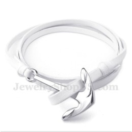 Pulseira Masculina De Couro De Titânio