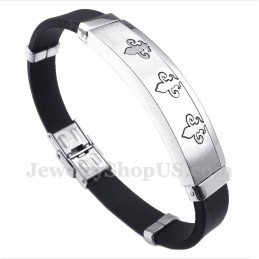 Pulseira De Borracha De Titânio Masculina