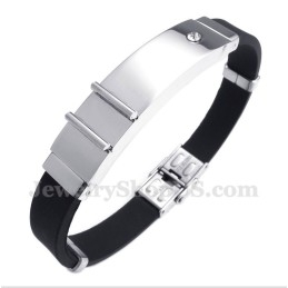 Pulseira De Borracha De Titânio Masculina