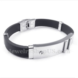 Pulseira De Borracha De Titânio Masculina