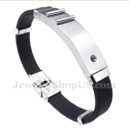 Pulseira De Borracha De Titânio Masculina