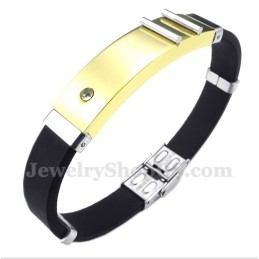 Pulseira De Borracha De Titânio Masculina
