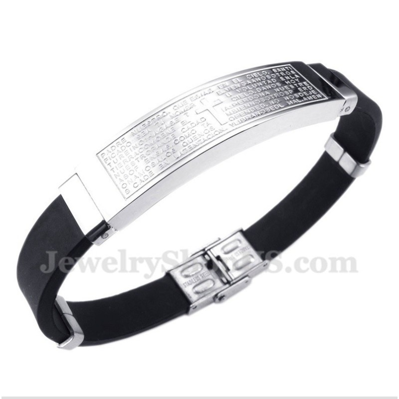 Pulseira De Borracha De Titânio Masculina