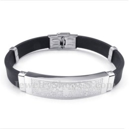Pulseira De Borracha De Titânio Masculina
