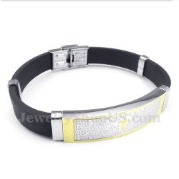 Pulseira De Borracha De Titânio Masculina