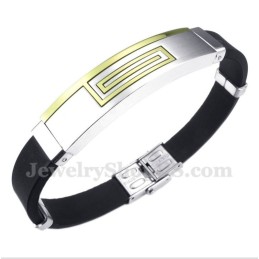 Pulseira De Borracha De Titânio Masculina