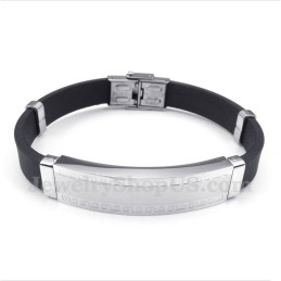 Pulseira De Borracha De Titânio Masculina
