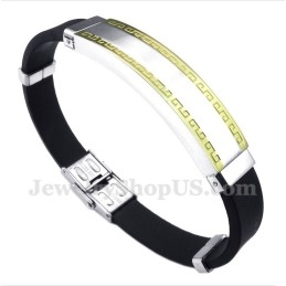 Pulseira De Borracha De Titânio Masculina