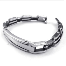 Pulseira Masculina De Titânio Preto