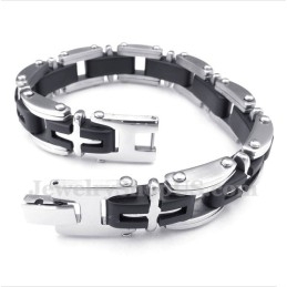 Pulseira Masculina De Titânio Com Cruz
