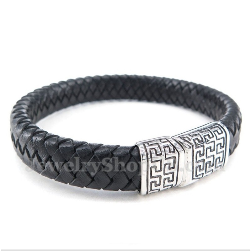 Pulseira Masculina De Couro De Titânio Pulseira Masculina De Couro De Titânio