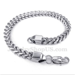 Pulseira Masculina De Titânio E Prata