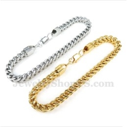 Pulseira Masculina De Titânio E Prata
