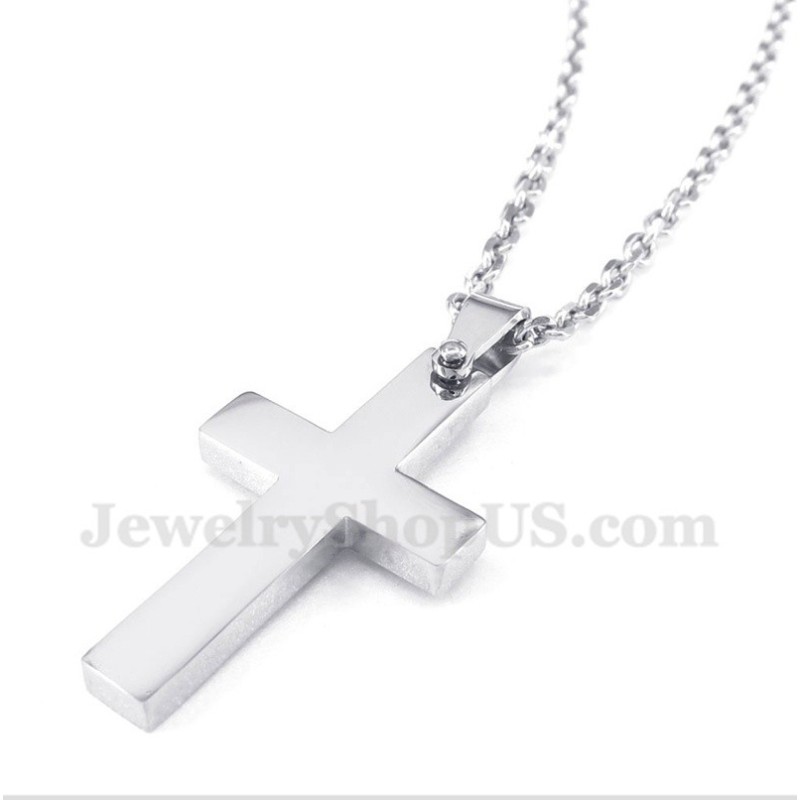 Pingente De Cruz De Titânio Masculino Com Corrente Grátis Pingente De Cruz De Titânio Masculino Com Corrente Grátis