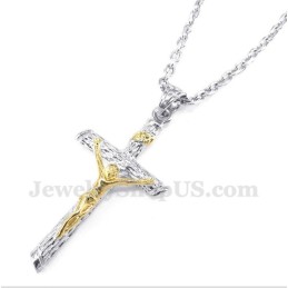 Pingente Jesus De Titânio Dourado Masculino Com Corrente Grátis