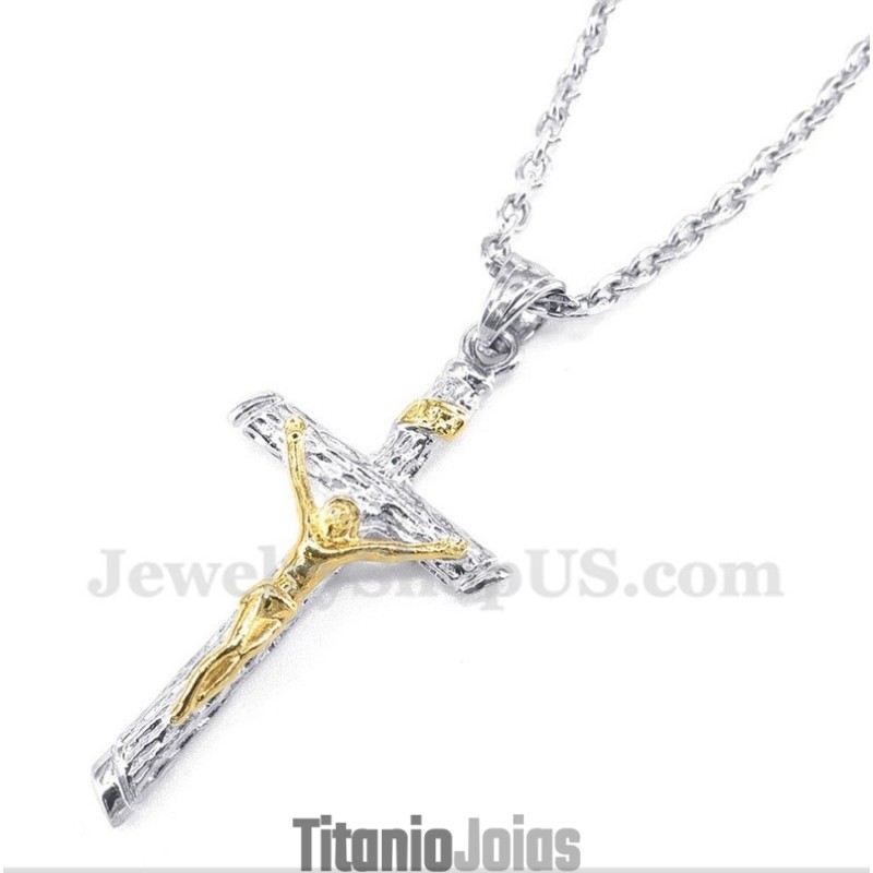 Pingente Jesus De Titânio Dourado Masculino Com Corrente Grátis Pingente Jesus De Titânio Dourado Masculino Com Corrente Grátis