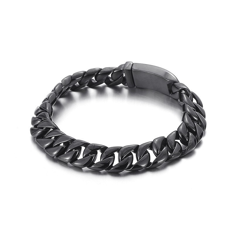 Pulseira Masculina De Titânio Preta À Venda Pulseira Masculina De Titânio Preta À Venda