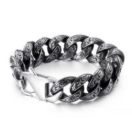 Pulseira Masculina De Titânio Com Fecho Multi-Laços