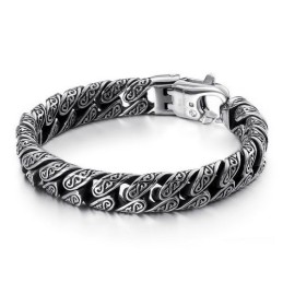 Pulseira Masculina De Titânio Com Fecho Multi-Laços